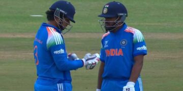 പതിവ് തെറ്റിക്കാതെ വൈഭവ്, 32 ബോളിൽ അർദ്ധസെഞ്ചുറി (71*), നൂറ് കടന്ന് ഇന്ത്യ!! 9 റൺസെടുത്ത് ആരോൺ പുറത്ത്