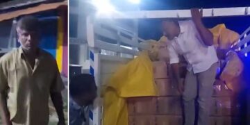 തണ്ണിമത്തൻ ലോറിയിൽ ഒളിപ്പിച്ച് കടത്താൻ ശ്രമിച്ചത് ലക്ഷങ്ങൾ വിലമതിക്കുന്ന സ്ഫോടക വസ്തു ശേഖരം!! പിടികൂടിയത് നൂറിലേറെ പെട്ടികളിലായി നാലായിരത്തോളം ജലറ്റിൻ സ്റ്റിക്കുകളും 17 ഡിറ്റനേറ്ററും, സ്ഫോടക വസ്തുക്കൾ തൃശൂരിലേക്കു കൊണ്ടുവന്നതെന്ന് പിടിയിലായ പപ്പാരാപ്പട്ടി സ്വദേശി