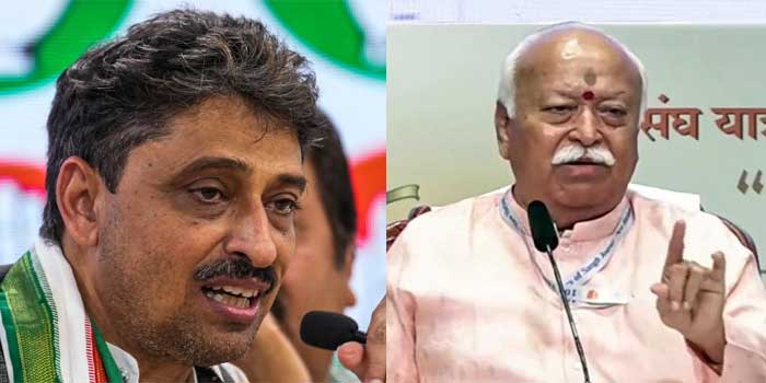 സവർക്കർക്ക് ഭാരതരത്ന നൽകേണ്ടത് എന്തിൻ്റെ അടിസ്ഥാനത്തിലാണ്? രാജ്യത്തിനുള്ളിൽ രണ്ട് രാഷ്ട്രങ്ങൾ എന്ന ആശയം ആദ്യമായി പ്രചരിപ്പിച്ച് ഇന്ത്യ – പാക്കിസ്ഥാൻ വിഭജനത്തിന് അടിത്തറ പാകിയതിന് ആണോ ഭാരതരത്‌ന നൽക്കേണ്ടത്? ആർഎസ്എസ് പരാമർശത്തെ പരിഹസിച്ച് കോൺ​ഗ്രസ്