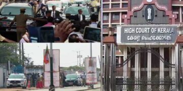 കൊച്ചി നഗരത്തിൽ ഇന്ന് ബോർഡ് വെച്ചത് ആരാണ്? ഏത് ഏജൻസിയാണ്? എല്ലാ പാർട്ടിയും കണക്കാ… മോദി തലസ്ഥാനത്ത് വന്നപ്പോൾ ബോർഡുകൾ വെച്ചതിൻറെ പിഴ ഈടാക്കിയോ? രാഹുൽ കൊച്ചിയിൽ വന്നപ്പോഴോ… എഫ്ഐആർ എവിടെ? തദ്ദേശ സെക്രട്ടറിമാർക്ക് നടപടിയെടുക്കാൻ പേടിയാണെങ്കിൽ പണി അവസാനിപ്പിച്ച് പോകണം, എല്ലാം വച്ചിട്ട് സ്വച്ഛ് ഭാരത്, നവകേരളം എന്നും പറഞ്ഞ് ഇങ്ങോട്ട് വന്നേക്കല്ല് … ഹൈക്കോടതി