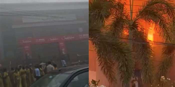 കോഴിക്കോട് ജയലക്ഷ്മി സിൽക്സിൽ വീണ്ടും തീപിടിത്തം, രണ്ടും മൂന്നും നിലകളിലുണ്ടായ തീപിടിത്തം മുകളിൽ നിലയിലേക്ക് തീ വ്യാപിക്കുന്നു, അപകടമുണ്ടായയുടൻ ജീവനക്കാരേയും കസ്റ്റമേഴ്സിനേയും മാറ്റിയതിനാൽ അപകടം ഒഴിവായി, മുൻപ് തീപിടിത്തമുണ്ടായത് 2023ൽ
