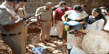 കോവളത്ത് ആളൊഴിഞ്ഞ പറമ്പിൽ തലയോട്ടികളും അസ്ഥികളും; തലയോട്ടികളിൽ ‘വാസു’ എന്നും ‘അസ്‌ന’ എന്നും എഴുത്ത്; സംഭവത്തിൽ ദുരൂഹതയേറുന്നു