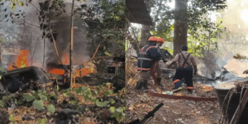 പാങ്ങോട് പോലീസ് സ്റ്റേഷൻ പരിസരത്ത് തീപിടിത്തം: പിടിച്ചിട്ട വാഹനങ്ങൾ കത്തി നശിച്ചു