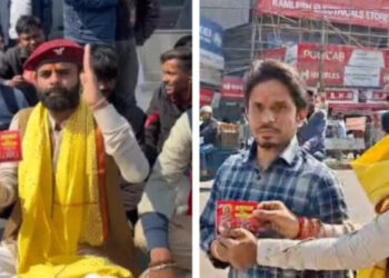 വാലന്റൈൻ ദിനം ഇന്ത്യൻ സംസ്‌കാരത്തിന് വിരുദ്ധം, ഹൈന്ദവ മൂല്യങ്ങൾക്ക് നിരക്കാത്ത ആഘോഷങ്ങളില്‍ നിന്ന് പിന്മാറണം, കമിതാക്കളെ ഭീഷണിപ്പെടുത്തി ഹിന്ദുത്വ പ്രവര്‍ത്തകര്‍, ഹനുമാൻ ചാലിസ വിതരണം ചെയ്തു