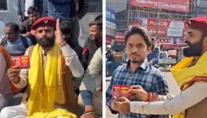 വാലന്റൈൻ ദിനം ഇന്ത്യൻ സംസ്കാരത്തിന് വിരുദ്ധം, ഹൈന്ദവ മൂല്യങ്ങൾക്ക് നിരക്കാത്ത ആഘോഷങ്ങളില് നിന്ന് പിന്മാറണം, കമിതാക്കളെ ഭീഷണിപ്പെടുത്തി ഹിന്ദുത്വ പ്രവര്ത്തകര്, ഹനുമാൻ ചാലിസ വിതരണം ചെയ്തു