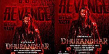 ജിയോ സ്റ്റുഡിയോ, B62 സ്റ്റുഡിയോ ചേർന്ന് നിർമ്മിക്കുന്ന രൺവീർ സിങ് ചിത്രം ‘ധുരന്ധർ: ദ റിവഞ്ച്’ ടീസർ പുറത്ത്