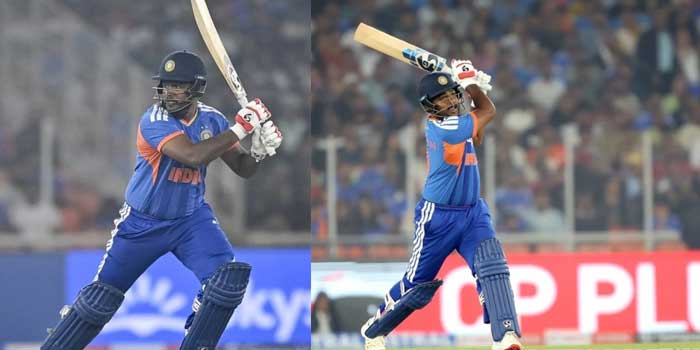 6,6,6,4 ലോകകപ്പ് അരങ്ങേറ്റം കളറാക്കാനിറങ്ങിയ സഞ്ജുവിനെ വളരാൻ വിടാതെ നമീബിയ, 22 റൺസെടുത്ത് പുറത്ത്… 24 പന്തിൽ ആറ് ഫോർ, അഞ്ച് സിക്സ്… 61 റൺസെടുത്ത് ഇഷാൻ കിഷനും പുറത്ത്… ഇന്ത്യ 124-4