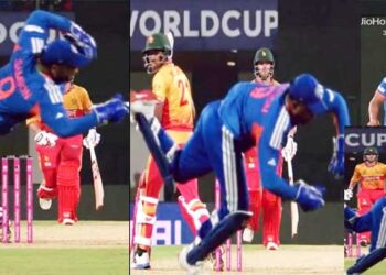 സ്റ്റംപുകൾക്കു പിന്നിലെ വിശ്വസ്തൻ നമ്മുടെ മലയാളിച്ചേട്ടൻ തന്നെ… വലതുവശത്തേക്ക് വായുവിൽ പറന്നൊരു വൺ ഹാൻഡ് ക്യാച്ച്, ഫുട്ബോളിൽ ഗോൾ കീപ്പറുടെ അസാധ്യ സേവ് പോലെ… കമൻറേറ്റർമാർ, ആർത്തുവിളിച്ച് ചെപ്പോക്ക്