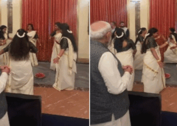 അത്താഴവിരുന്നിനെത്തിയ മോദിയ്ക്ക് നെതന്യാഹുവിന്റെ വക സർപ്രൈസ്; ഒപ്പം പ്രധാന മന്ത്രിയുടെ മനം നിറയ്ക്കാൻ മലയാളികളുടെ തിരുവാതിരയും