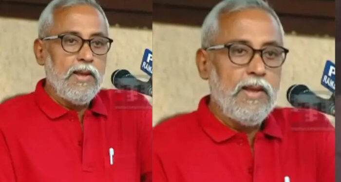 വി കുഞ്ഞികൃഷ്ണന്റെ പുസ്തകം ഏറ്റുവാങ്ങിയതിലുള്ള പക,  സിപിഎം വിമര്‍ശകന്‍ വി എസ് അനില്‍കുമാറിന്റെ വീടിന് മുമ്പില്‍ റീത്ത്, അന്വേഷണവുമായി പൊലീസ്