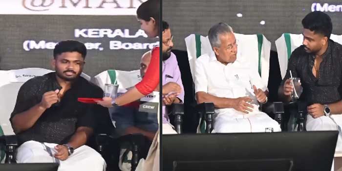 ‘‘സാറെ..കുറച്ച് സമയം എടുക്കുന്നുണ്ട്, കുഴപ്പമില്ലല്ലോ അല്ലേ?’’… ഇവർക്കുകൂടി കൊടുക്കു… പിന്നാലെ തനിക്ക് കിട്ടിയ ശീതളപാനീയം മുഖ്യമന്ത്രിക്കു നേരെ നീട്ടി… കളിക്കളത്തിനു പുറത്തുള്ള സഞ്ജുവിന്റെ പെരുമാറ്റം സമൂഹമാധ്യമങ്ങളിൽ വൈറൽ, ബഹുമാനം അത് പ്രവർത്തിയിലൂടെ… മനുഷ്യനോട് എങ്ങനെ പെരുമാറണം എന്ന് സഞ്ജു പലപ്പോഴും കാണിക്കാറുണ്ട് അയാളിലെ ആ നല്ല ക്യാരക്ടർ- കമെന്റുകൾ- Video