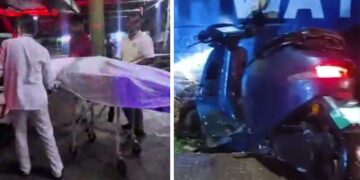 നിയന്ത്രണംവിട്ട ഇലക്ട്രിക് സ്കൂട്ടർ പോസ്റ്റിലിടിച്ച് ഓടയിലേക്കു മറിഞ്ഞു, മൂന്ന് എംബിബിഎസ് വിദ്യാർഥികൾക്ക് ദാരുണാന്ത്യം, മരിച്ചവർ മലബാർ മെഡിക്കൽ കോളേജിലെ വിദ്യാർഥികൾ, അപകടം പുലർച്ചെ 2:30ന്