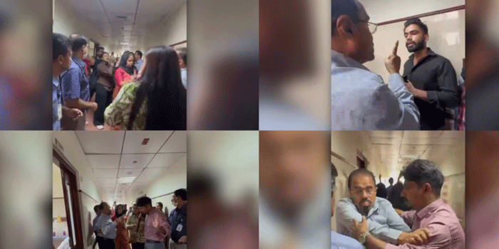 കോഴിക്കോട് ബേബി മെമ്മോറിയലിൽ ശമ്പള വർധന ആവശ്യപ്പെട്ട് സമരംചെയ്യുന്ന നേഴ്സുമാരെ മാനേജ്മെൻ്റ് മുറിയിൽ പൂട്ടിയിട്ടു; പ്രതിഷേധവുമായി സംഘടനാ പ്രവർത്തകർ