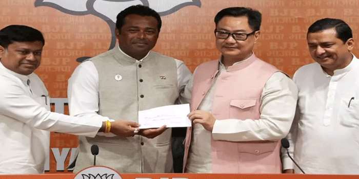 ടെന്നീസ് ഇതിഹാസം ലിയാൻഡർ പേസ്‌ തൃണമൂൽ വിട്ട് ബിജെപിയിൽ ; പശ്ചിമ ബംഗാൾ നിയമസഭാ തിരഞ്ഞെടുപ്പിന് മുന്നോടിയായുള്ള രാഷ്ട്രീയ പ്രവേശം