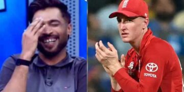 അല്ല ഇക്കാ, പ്രവചിച്ചപ്പോൾ ബ്രൂക്ക് സഞ്ജുവിന്റെ ക്യാച്ച് കൈവിടുമെന്ന് ജ്ഞാനദൃഷ്ടിയിൽ തെളിഞ്ഞില്ലേ… ഞാൻ നടത്തിയത് മികച്ച പ്രവചനം, പക്ഷെ മൈതാനത്ത് ക്യാച്ച് നഷ്ടപ്പെടുത്തുന്നത് എന്റെ കയ്യിലുള്ള കാര്യമല്ല, ഫോമിലുള്ള ഒരു ബാറ്ററുടെ ക്യാച്ച് നഷ്ടപ്പെടുത്തിയാൽ ഇങ്ങനെ സംഭവിക്കും- വീണിടത്തു കിടന്ന് മെഴുകി മുഹമദ് അമീർ