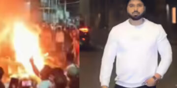 ഹോളിക്കിടെ പതിനൊന്നുകാരി എറിഞ്ഞ വാട്ടർ ബലൂൺപൊട്ടി അന്യജാതിക്കാരിയുടെ ദേഹത്ത് വെള്ളം തെറിച്ചു, കുട്ടിയെ തെറിവിളിച്ചതോടെ ഇരു സമുദായങ്ങള്‍ തമ്മില്‍ കൊടിയ സംഘര്‍ഷം, 25കാരനെ തല്ലിക്കൊന്നു, പ്രതിഷേധവുമായി  ഹിന്ദുത്വ പ്രവര്‍ത്തകര്‍, നിരവധി വാഹനങ്ങള്‍ കത്തിച്ചു