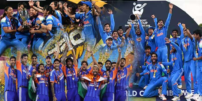 ഇതാണ് ഇന്ത്യ, ഇതുമാത്രമാണ് ക്രിക്കറ്റിൽ ഇന്ത്യ… സർവാധിപത്യം!! വനിതാ ലോകകപ്പ്, അണ്ടർ 19 ലോകകപ്പ്, ഇപ്പോഴിതാ പുരുഷ ടി 20 ലോകകപ്പ്… നാലുമാസത്തിനിടെ ഇന്ത്യ തൂക്കിയത് മൂന്ന് വിശ്വകിരീടങ്ങൾ