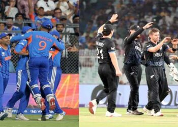 കിവീസെന്ന കടമ്പ ഇന്ത്യ കടക്കുമോ? ഏറ്റുമുട്ടിയ ടി 20 മൂന്ന് ലോകകപ്പിലും ഇന്ത്യയെ തേച്ചൊ‌ട്ടിച്ചു… 2023 ഏകദിനത്തിൽ ഇതേ സ്റ്റേഡിയത്തിൽ കണ്ണീരോടെ പടിയിറക്കം… നാളെ സഞ്ജുവും സംഘവും കളത്തിലിറങ്ങുമ്പോൾ തീർക്കാൻ കണക്കുകളേറെ!! മത്സരം വൈകിട്ട് 7.30ന് അഹമമ്മദാബാദ് നരേന്ദ്രമോദി സ്റ്റേഡിയത്തിൽ