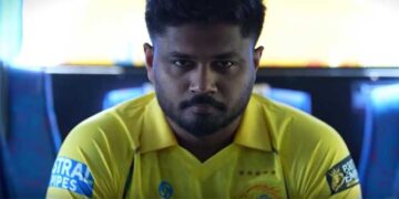 മഞ്ഞ ജേഴ്സിയിൽ ചേട്ടന്റെ തുടക്കം പാളി, ആറ് റൺസെടുത്ത് സഞ്ജു പുറത്ത്!! ചെന്നൈ പതറുന്നു… നാലോവറിൽ 30 റൺസെടുക്കുന്നതിനിടെ നഷ്‌ടമായത് മൂന്ന് വിക്കറ്റുകൾ