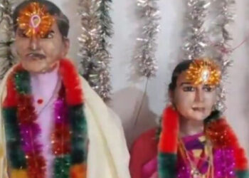 മരിച്ച മകനും കാമുകിയും സ്വപ്നത്തില് വന്ന് ക്ഷേത്രം പണിയാന് ആവശ്യപ്പെട്ടു, പിന്നാലെ ഇരുവരുടെയും വിഗ്രഹങ്ങൾ വച്ച് ശ്രീകോവില് പണിത് മാതാപിതാക്കള്, ശ്രീരാമ നവമി ദിനത്തിൽ വിവാഹചടങ്ങുകള്