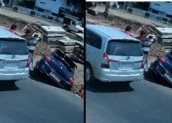 കാര്‍ കുഴിയിലേക്ക് ഇടിച്ചുവീഴ്ത്തിയ ശേഷം വടിവാള്‍ ഉപയോഗിച്ച് തുടരെ തുടരെ വെട്ടി, കൊല്ലത്ത് പട്ടാപ്പകല്‍ നടുറോഡിലിട്ട് ഗുണ്ടാ നേതാവിനെ വെട്ടിക്കൊന്ന് അക്രമികള്‍, കൊല്ലപ്പെട്ടത് ജിം സന്തോഷ് വധക്കേസ് പ്രതി, പിന്നില്‍ മുന്‍ വൈരാഗ്യമെന്ന് സൂചന