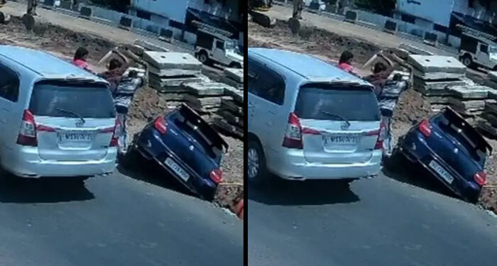 കാര്‍ കുഴിയിലേക്ക് ഇടിച്ചുവീഴ്ത്തിയ ശേഷം വടിവാള്‍ ഉപയോഗിച്ച് തുടരെ തുടരെ വെട്ടി, കൊല്ലത്ത് പട്ടാപ്പകല്‍ നടുറോഡിലിട്ട് ഗുണ്ടാ നേതാവിനെ വെട്ടിക്കൊന്ന് അക്രമികള്‍, കൊല്ലപ്പെട്ടത് ജിം സന്തോഷ് വധക്കേസ് പ്രതി, പിന്നില്‍ മുന്‍ വൈരാഗ്യമെന്ന് സൂചന