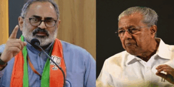 ധർമ്മടത്തുനിന്നും മുഖ്യമന്ത്രിയെ വെല്ലുവിളിച്ച് രാജീവ് ചന്ദ്രശേഖർ; ‘സംവാദത്തിന് തയ്യാറെങ്കിൽ വെറും 10 മിനുട്ടിൽ നിങ്ങളുടെ വാദങ്ങളെല്ലാം പൊളിച്ചു കൈയ്യിൽ തരാം‘