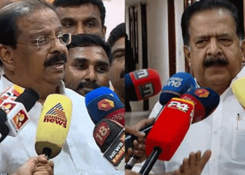 കെ. സുധാരന്റെ പരിഭവം മാറ്റാൻ രമേശ് ചെന്നിത്തല ‘ഗോദാവരി‘യിലെത്തി ;   ‘സുധാകരൻ ആരോടും പിണങ്ങിയിട്ടില്ല; ഞങ്ങൾക്കെല്ലാവർക്കും അദ്ദേഹത്തെ ഇഷ്ടമാണ്‘