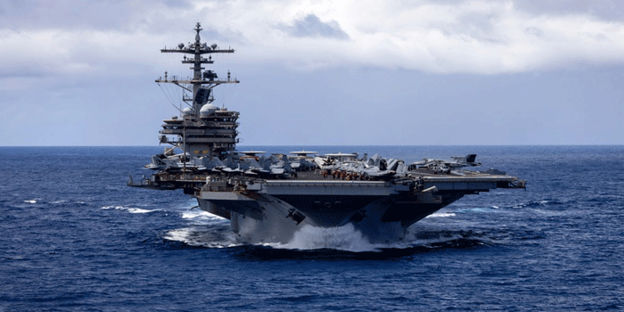 ഹൊർമൂസിൽ മാത്രമല്ല, കടൽ വെള്ളത്തിലിറങ്ങാൻ ഇറാനെ സമ്മതിക്കില്ല; സമുദ്രനിരീക്ഷണം ശക്തമാക്കി യുഎസ് സൈന്യം;  ഇന്ത്യൻ മഹാസമുദ്രത്തിൽ നിലയുറപ്പിച്ച് യുഎസ്എസ് ജോർജ് എച്ച് ഡബ്ല്യു ബുഷ്