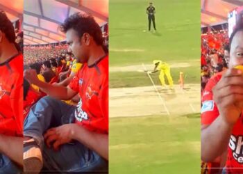 ദുബെയെ വീഴ്ത്തിയത് സൺറൈസേഴ്സിന്റെ കൂടോത്രം? !! കയ്യിൽ ഒരു ചെറു നാരങ്ങ, മന്ത്രങ്ങളുരുവിട്ട് തലയ്ക്കു ചുറ്റും ചുഴറ്റി ​ഗ്യാലറിയിലിരുന്ന് ദുബെയ്ക്ക് നേരെ നീട്ടുന്നു, പൊടുന്നനെ ദുബെയുടെ കുറ്റി തെറിക്കുന്നു…കളിയിൽ ആയുഷിന് ​ഗുരുതര പരുക്ക്, സിഎസ്കെ ആരാധകന്റെ ബ്ലാക്ക് മാജിക്ക് സമൂഹമാധ്യമങ്ങളിൽ ചർച്ചയാകുന്നു- വീഡിയോ