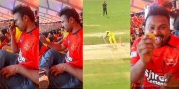 ദുബെയെ വീഴ്ത്തിയത് സൺറൈസേഴ്സിന്റെ കൂടോത്രം? !! കയ്യിൽ ഒരു ചെറു നാരങ്ങ, മന്ത്രങ്ങളുരുവിട്ട് തലയ്ക്കു ചുറ്റും ചുഴറ്റി ​ഗ്യാലറിയിലിരുന്ന് ദുബെയ്ക്ക് നേരെ നീട്ടുന്നു, പൊടുന്നനെ ദുബെയുടെ കുറ്റി തെറിക്കുന്നു…കളിയിൽ ആയുഷിന് ​ഗുരുതര പരുക്ക്, സിഎസ്കെ ആരാധകന്റെ ബ്ലാക്ക് മാജിക്ക് സമൂഹമാധ്യമങ്ങളിൽ ചർച്ചയാകുന്നു- വീഡിയോ