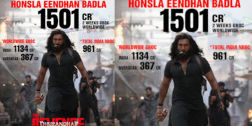 ചരിത്രം കുറിച്ച് “ധുരന്ധർ പ്രതികാരം” , 1500 കോടി പിന്നിട്ട് ആഗോള ഗ്രോസ്, ഇന്ത്യയിൽ നിന്ന് മാത്രം വാരിക്കൂട്ടിയത് 1000 കോടി