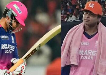 ഫീൽഡിങ്ങിനിറക്കാതെ ഓറഞ്ച് ക്യാപ് ധരിച്ച് വൈഭവിനെ സഹതാരങ്ങൾക്കുള്ള ഡ്രിങ്ക്സുമായി തലങ്ങും വിലങ്ങും നടത്തുന്നു, ജഡേജയ്ക്ക് ഒരു ഓവർ പോലുമെറിയാൻ പന്ത് നൽകുന്നില്ല… പരാഗിന്റെ തീരുമാനം വൈഭവിനെ മാനസികമായി തളർത്തി, അത് അവന്റെ ബാറ്റിങ്ങിലും പ്രതിഭലിച്ചു- അസി. കോച്ച്!! തന്ത്രം പാളി- റയാൻ പരാഗ്