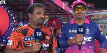 ‘ദൈവത്തിനു നന്ദി, ഈ കുട്ടിയുടെ കാലത്തിനും മുൻപേ ക്രിക്കറ്റിൽ നിന്ന് വിരമിച്ചതിന്, ശരിക്കും വണ്ടർ കിഡ് തന്നെ… വൈഭവിന്റെ ബാറ്റിങ്ങിൽ  ലോക ക്രിക്കറ്റിലെ തന്നെ വിക്കറ്റ് വേട്ടക്കാരൻ മുത്തയ്യ മുരളീധരൻ!! കഴിഞ്ഞ കളിയിൽ ഡോൾഡൻ ഡക്കിന് പുറത്താക്കിയതിന് ഹിംഗയ്ക്ക് ഓങ്ങിവച്ചത് പലിശ സഹിതം കൊടുത്ത് വൈഭവ്,  ഒരോവറിൽ പറത്തിയത് നാല് സിക്സറുകൾ!