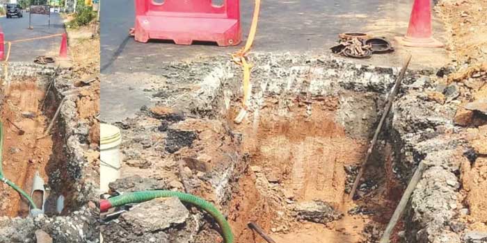 നിനക്കൊക്കെ കുടിവെള്ളം വേണമെങ്കിൽ റോഡ് ഇനിയും കുത്തിപ്പൊളിക്കും… വാട്ടർ അതോറിറ്റി!! കൊച്ചി- ധനുഷ്‌കോടി ദേശീയപാത വ്യാഴാഴ്ച ടാറിട്ടു, വെള്ളിയാഴ്ച ആഴ്ചകൾക്കു മുൻപ് നിന്നുപോയ കുടിവെള്ളമെത്തിക്കാൻ കുത്തിപ്പൊളിച്ച് കുഴിയെടുത്തു, അതും റോഡിന്റെ പകുതിയോളം ഭാ​ഗം കവർന്ന്