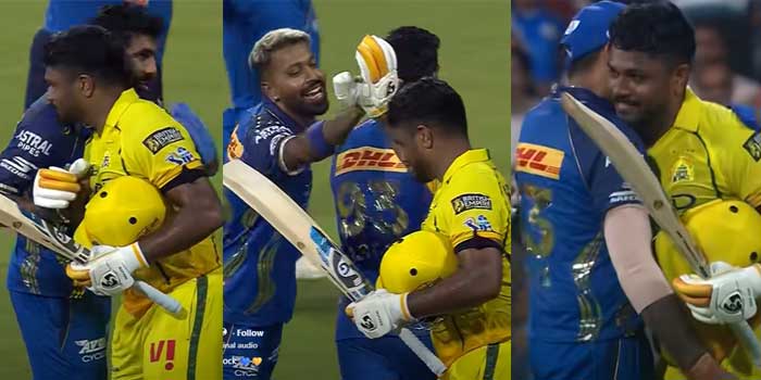 ഇങ്ങനെയൊരു ഒറ്റയാൾ പോരാട്ടം കണ്ടാൽ ക്രിക്കറ്റിനെ ആത്മാവായി കാണുന്നവർ എങ്ങനെയാണ് അഭിനന്ദിക്കാതെ പോവുക, അത് എതിരാളിയാണെങ്കിൽ പോലും… സഞ്ജുവിനെ ചേർത്ത് പിടിച്ച് ബുംറയും ഹർദിക്കും സൂര്യയും- വീഡിയോ