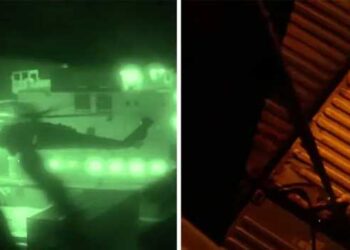 ആറു മണിക്കൂർ നീണ്ട മുന്നറിപ്പ് ചെവിക്കൊണ്ടില്ല… യുഎസ്എസ് സ്പ്രൂവൻസ്  ഗൈഡഡ് മിസൈൽ ഡിസ്ട്രോയർ കപ്പലിനെ തടഞ്ഞ് പ്രൊപ്പൽഷൻ സംവിധാനം പ്രവർത്തനരഹിതമാക്കി, യുഎസ്എസ് ട്രിപ്പോളി യുദ്ധക്കപ്പലിൽ നിന്ന് മറൈൻസ് ഹെലികോപ്റ്ററിൽ പറന്ന് കപ്പലിലേക്ക് റാപ്പൽ ചെയ്തു… ദൃശ്യങ്ങൾ പുറത്തുവിട്ട് യുഎസ്!! തിരിച്ചടി നൽകിയിരിക്കും എന്തുവന്നാലും ഹോർമുസ് ഉപേക്ഷിക്കില്ല- ഇറാൻ- വീഡിയോ