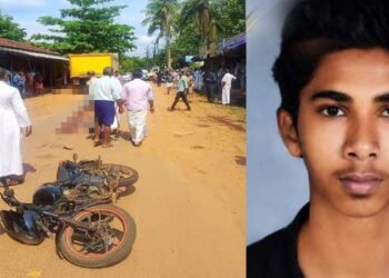 പരീക്ഷയെഴുതാൻ ബൈക്കിൽ കോളേജിലേക്കു പോയ വിദ്യാർഥി ചരലിൽ തെന്നിമറിഞ്ഞുവീണത് എതിർ ദിശയിൽ നിന്നുവന്ന ടോറസ് ലോറിക്കടിയിലേക്ക്, ലോറി ദേഹത്തുകൂടി കയറിയിറങ്ങി ദാരുണാന്ത്യം