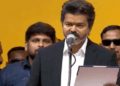 ‘സുഹൃത്തുക്കളായാലും വിമർശകരായാലും എട്ട് കോടി ജനങ്ങളെയും ഒരുപോലെ കാണും; ഞാൻ തെറ്റ് ചെയ്യില്ല, തെറ്റ് ചെയ്യുന്നവരെ വെറുതെ വിടുകയും ഇല്ല‘- വിജയ്