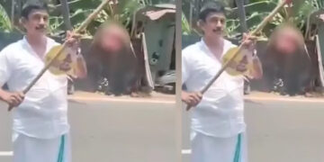 ചോരയൊലിക്കുന്ന ആടിന്റെ തല വടിയില്‍ കെട്ടി പ്രകടനം, വിജയാഹ്ലാദത്തിനിടെ മുസ്ലിംലീഗ് പ്രവര്‍ത്തകരുടെ അതിരുവിട്ട ക്രൂരത