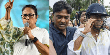 ‘വസ്ത്രങ്ങൾ കീറി, കണ്ണട പൊട്ടിച്ചു; ചെരിപ്പും മുട്ടയും എറിഞ്ഞു; ഹെൽമറ്റില്ലായിരുന്നെങ്കിൽ അഭിഷേക് മരിച്ചേനെ;  35 വർഷത്തോളം സിപിഎം  ഭരണത്തിലുണ്ടായിരുന്നു. അപ്പോൾ ഇതുപോലെ എന്തെങ്കിലും സംഭവിച്ചിട്ടുണ്ടോ? ഈ സംഭവത്തിന് പിന്നിൽ ബിജെപി തന്നെ‘- മമതാ  ബാനർജി