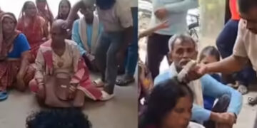 തന്റെ വാര്‍ഡിനോട് അവഗണന കാട്ടുന്നു, ബിജെപി ഭരിക്കുന്ന കോർപ്പറേഷന് മുന്നിൽ തല മൊട്ടയടിച്ച് ബിജെപി വനിത കൗൺസിലറുടെ പ്രതിഷേധം, പിന്തുണയുമായി പ്രതിപക്ഷം