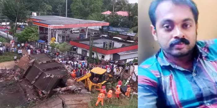 ശക്തമായ മഴയും ഇടിയും വന്നതോ‌ടെ ലോറിക്കുള്ളിൽ കയറിയിരുന്നു, കോൺക്രീറ്റ് മതിലും സർവീസ് സ്റ്റേഷൻ കെട്ടിടവും ഇടിഞ്ഞ് മുകളിലേക്ക് വീണ് യുവാവിന് ദാരുണാന്ത്യം, മൃതദേഹം പുറത്തെടുത്തത് ലോറി വെട്ടിപ്പൊളിച്ച്