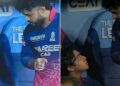 പരാ​ഗ് പുറത്തെ‌ടുത്തത് വൈഭവിന്റെ സെഞ്ചുറി രണ്ടാം തവണയും നഷ്ടമായതിന്റെ നിരാശയോ, അതോ കുറച്ചുകൂടി പണിയെടുപ്പിക്കാൻ പറ്റാത്തതിന്റെ ഫ്രസ്ട്രേഷനോ? 96 റൺസെടുത്ത് പുറത്തായ പിന്നാലെ ഡഗൗട്ടിൽ ഇരുന്ന വൈഭവിനോട് കൈചൂണ്ടി 11 റൺസെടുത്ത ക്യാപ്റ്റൻ, നിസ്സഹായനായ മുഖവുമായി ആ 15 കാരൻ