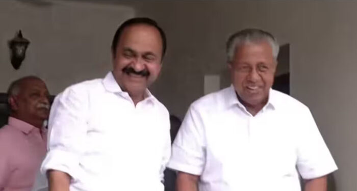 ഞങ്ങൾ തമ്മിൽ അകത്തിരുന്ന് സംസാരിച്ചത് മുഴുവൻ നിങ്ങളോട് പറയാൻ പറ്റുമോ?’ പിണറായി സർക്കാർ കൊണ്ടുവന്ന വികസന പദ്ധതികള്‍ മാറ്റില്ല.  ഒരു ഗവൺമെന്റ് തുടങ്ങിയ പരിപാടി വേറെ ഗവൺമെന്റ്  മാറ്റിയാൽ കേരളം പിന്നെ ഉണ്ടാകുമാ? – വി ‍ഡി സതീശന്‍