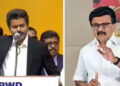 ഞങ്ങള്‍ കോവിഡ് അടക്കമുള്ള ദുരന്തം നേരിട്ടവരാണ്, ആവശ്യത്തിന് പണം ഖജനാവിലുണ്ട്, ജനങ്ങള്‍ക്ക് കൊടുത്ത വാഗ്ദാനങ്ങള്‍ പാലിക്കാന്‍ ശ്രമിക്ക്, അല്ലാതെ കുറ്റപ്പെടുത്തുകയല്ല വേണ്ടത്, വിജയിക്കെതിരെ സ്റ്റാലിന്‍