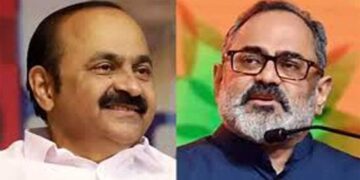 സത്യപ്രതിജ്ഞയിൽ പങ്കെടുക്കാനായി വി.ഡി. സതീശൻ ക്ഷണിച്ചു, ബിജെപി എംഎൽഎമാരും പ്രവർത്തകരും പങ്കെ‌ടുക്കും, മുഖ്യമന്ത്രിയായി തിരഞ്ഞെടുക്കപ്പെട്ട വി.ഡി. സതീശന് അഭിനന്ദനങ്ങൾ- രാജീവ് ചന്ദ്രശേഖർ