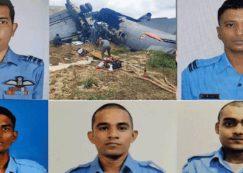അസ്സമിലെ ജോർഹാട്ടിൽ വ്യോമസേന വിമാനം തകർന്നു വീണു; അഞ്ച് സൈനികർക്ക് വീരമൃത്യു; റോറ എയർഫോഴ്‌സ് സ്റ്റേഷനിൽ ലാൻഡ് ചെയ്യാൻ ശ്രമിക്കുന്നതിനിടെ അപകടം