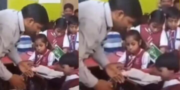 പ്ലേ സ്കൂള് കുട്ടികളുടെ മുഖത്ത് മാറി മാറിയടിച്ച് അധ്യാപകന്, അടിയുടെ ആഘാതം താങ്ങാതെ ഡെസ്കിലേക്ക് മറിഞ്ഞ് വീണ് പെണ്കുട്ടി, പിന്നാലെ കുട്ടികളെ ബാത്ത്റൂമില് പൂട്ടിയിട്ടു, വിമര്ശനവുമായി സോഷ്യല് മീഡിയ