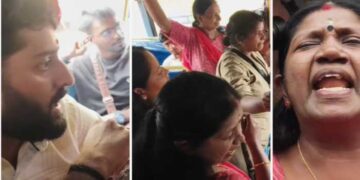 ഫാസ്റ്റ് പാസഞ്ചറിൽ കയറി ഫ്രീ ടിക്കറ്റ് ചോദിച്ച് മഹിളമോർച്ച പ്രവർത്തകർ, ‘എന്റെ പൊന്നു ചേച്ചി ബസിൽ സമരം ചെയ്ത് സമയം കളയാതെ ഓഫീസിൽ പോയി പ്രതിഷേധിക്കൂ’…- യാത്രക്കാർ!! ‘സൗജന്യ യാത്രയ്ക്ക് വേണ്ടി ബസിൽ കയറിയന്നേയുള്ളു, വണ്ടി തടഞ്ഞിട്ടില്ലല്ലോ’- മഹിളാ മോർച്ച